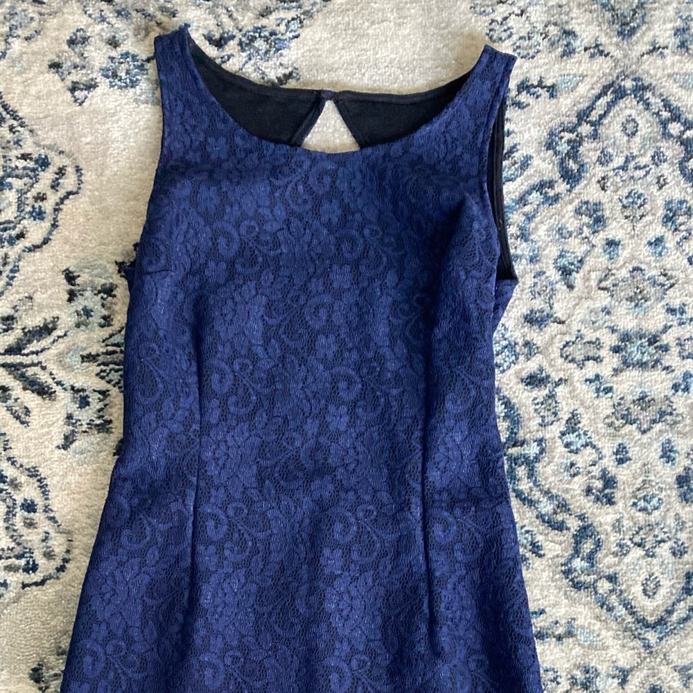 Jennifer Lopez Navy Blue Dress